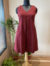 Maroon Sleeveless Dress