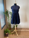 Navy Blue Tiered Sleeveless Dress