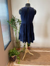 Navy Blue Tiered Sleeveless Dress