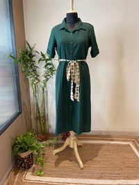 Bottle Green Shirt Dress