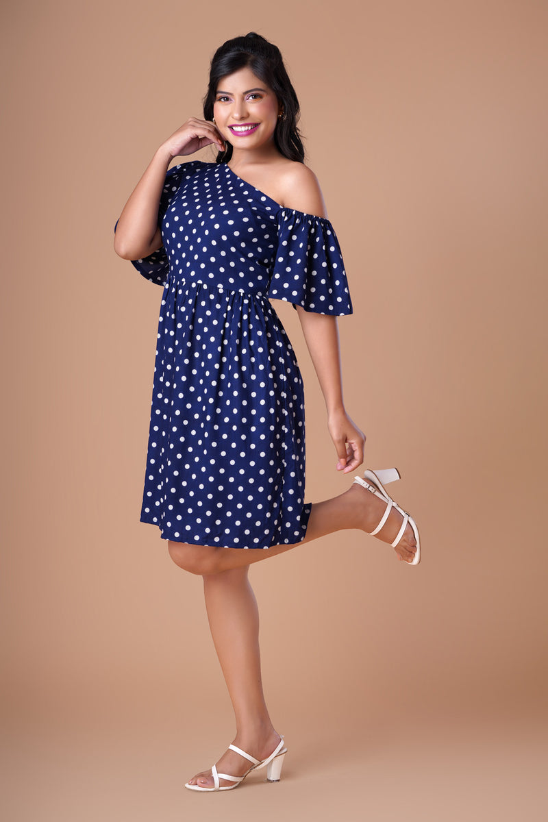 Buy Girls Dola Silk Maxi Length One Shoulder Dress | Fashion Dream
