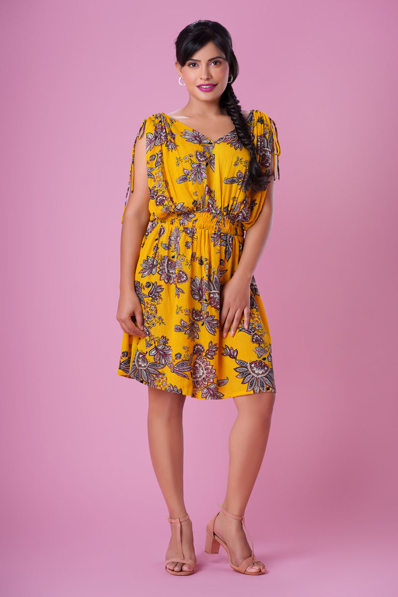 Wrap Yellow Floral Dress – Momiandme