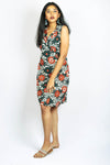 Floral Print Sleeveless Katha Dress